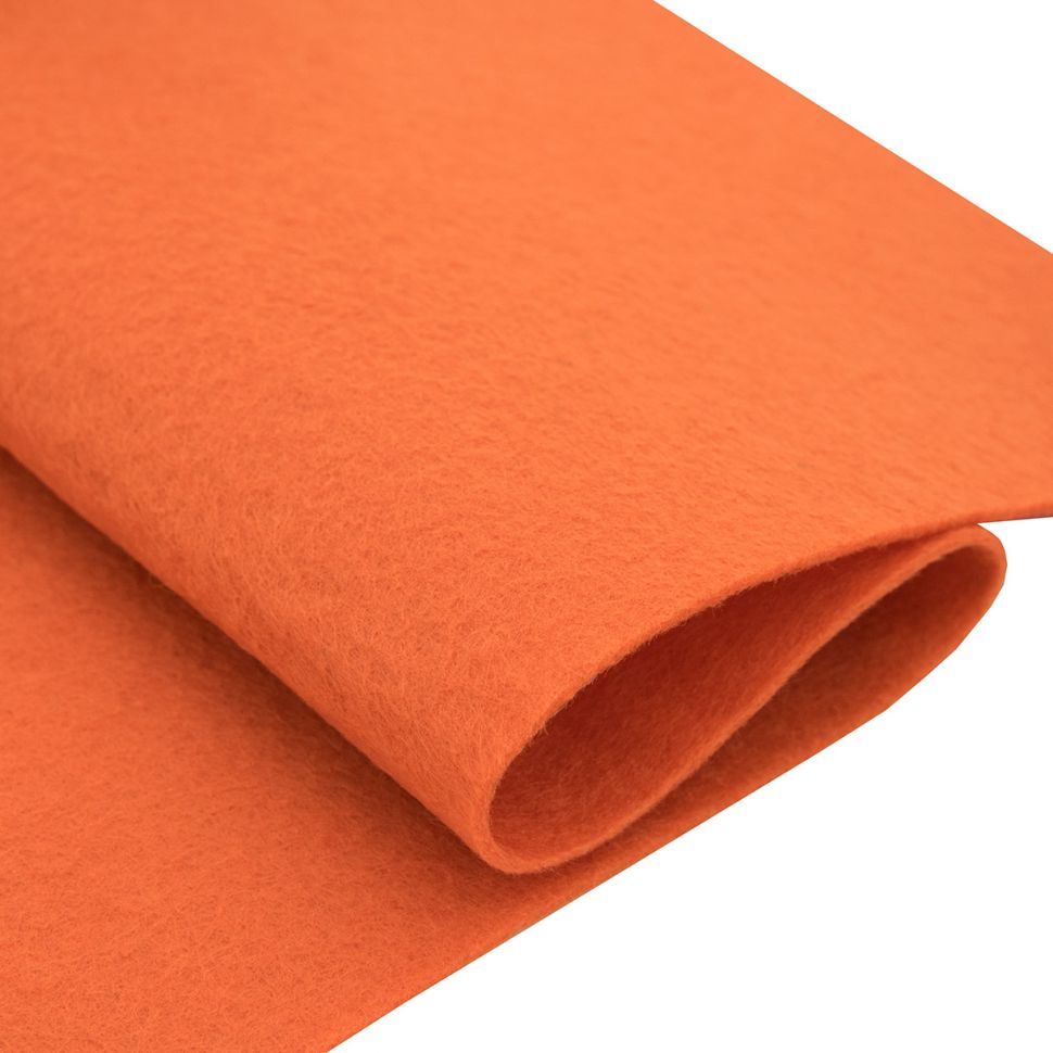 Фетр мягкий листовой Астра, 1.0 мм, 260 гр, 20х30см, (YF 627 оранжевый) фото 1 — PalitraMastera