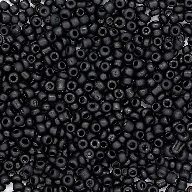 Бисер Astra&amp;Craft 11/0, 20 г (М49 черный/непрозр.матовый) — PalitraMastera