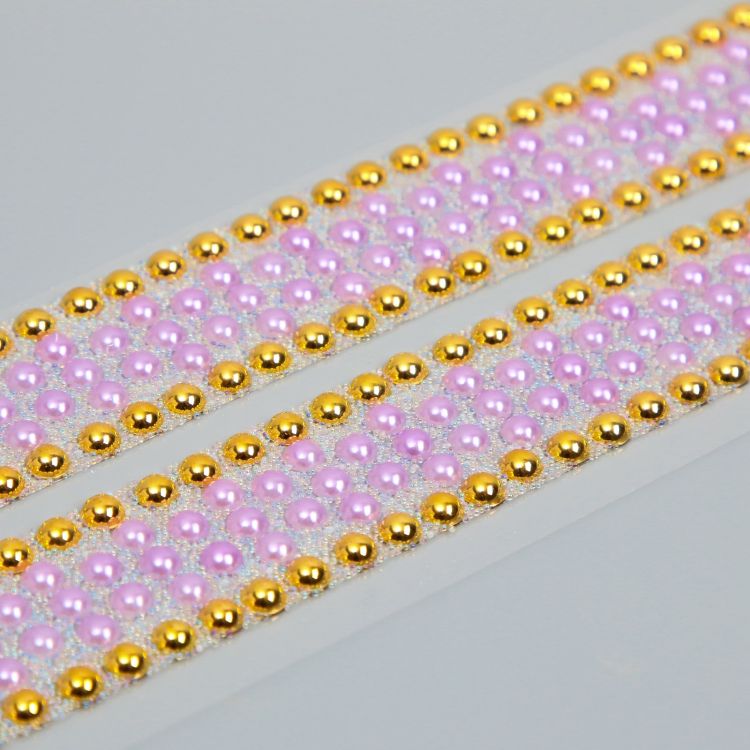 Наклейка пластик стразы "Стразы с микробисером" МИКС 31,5х6,7 см  9884188 &mdash; PalitraMastera