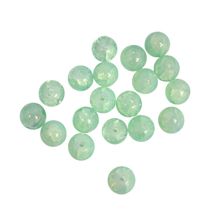 1301137 Бусины стеклянные 'Нефритовое кракле' 8мм, упак/34шт., Astra&amp;Craft (1 бирюза) — PalitraMastera