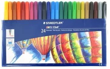 Фломастеры STAEDTLER "Noris Club 325", 12 цв., дву, 24 цв., толщина линии 1 мм, в блистере фото 1 &mdash; PalitraMastera