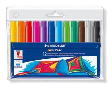 Фломастеры STAEDTLER &quot;Noris Club 340 Jumbo&quot; 12 цв., толщина линии 3мм — PalitraMastera
