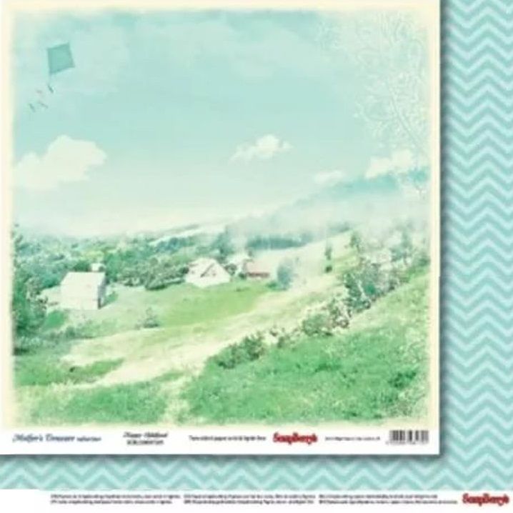 Бумага для скрапбукинга 30,5х30,5 см 190 гр/м двусторон Мамины Сокровища Счастливое Детство (10 шт*уп) фото 1 &mdash; PalitraMastera