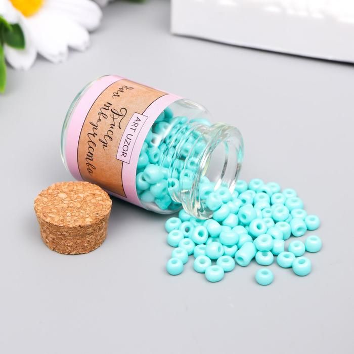 Бисер круглый 6/0 в бутылочке &quot;Бирюза&quot; 20 гр  6075110 — PalitraMastera