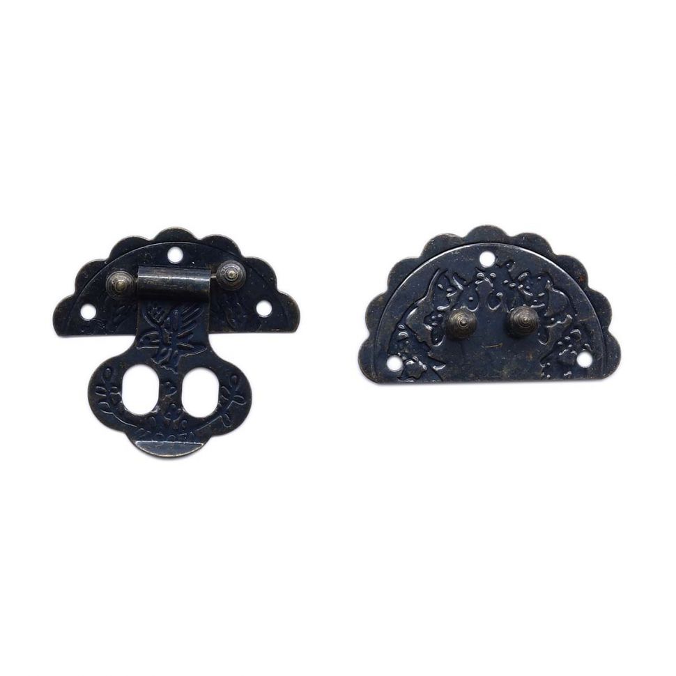 Замок декоративный для шкатулок 40*40 мм, 2шт. бронза фото 1 &mdash; PalitraMastera