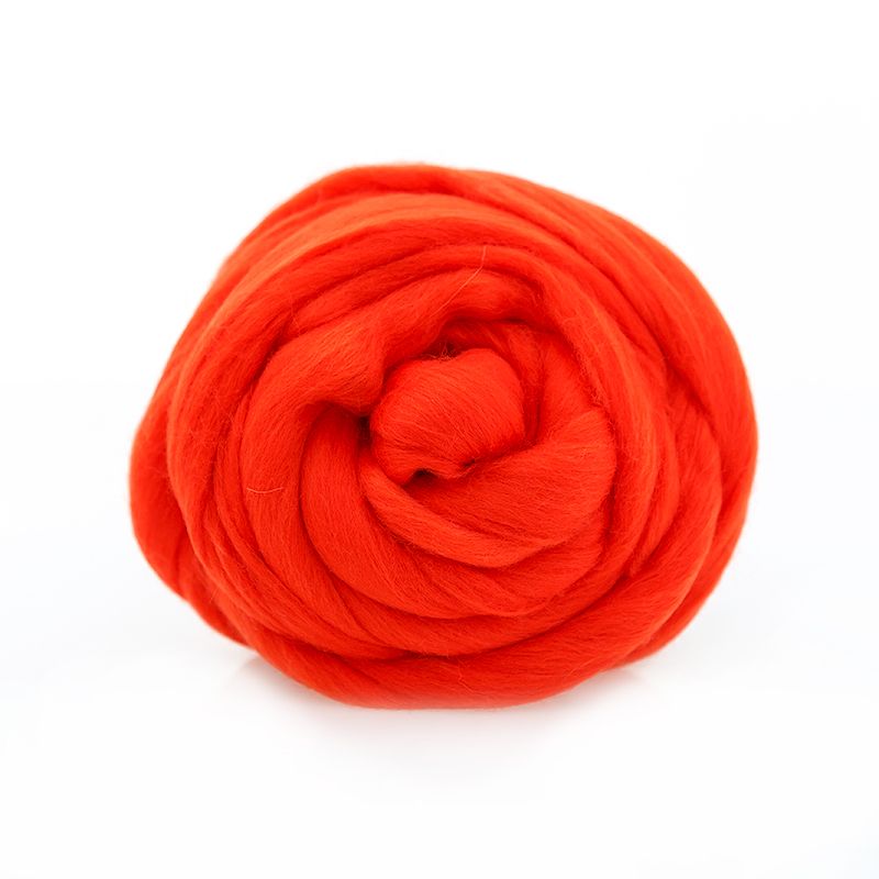 Пряжа ТР ГЛ Полутонкая  для валяния 100% шерсть 100 г,  алый фото 1 &mdash; PalitraMastera