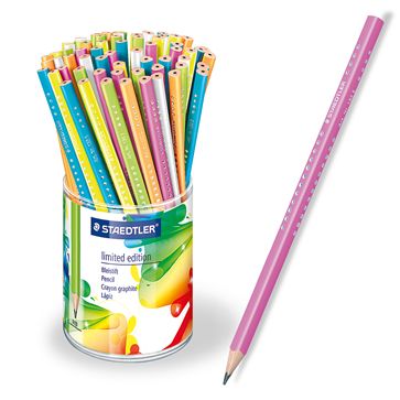 Карандаш ч/гр STAEDTLER тв.HB, трехгранный, цв. корпуса - ассорти, 1 шт. из дисплея 72шт. фото 1 — PalitraMastera