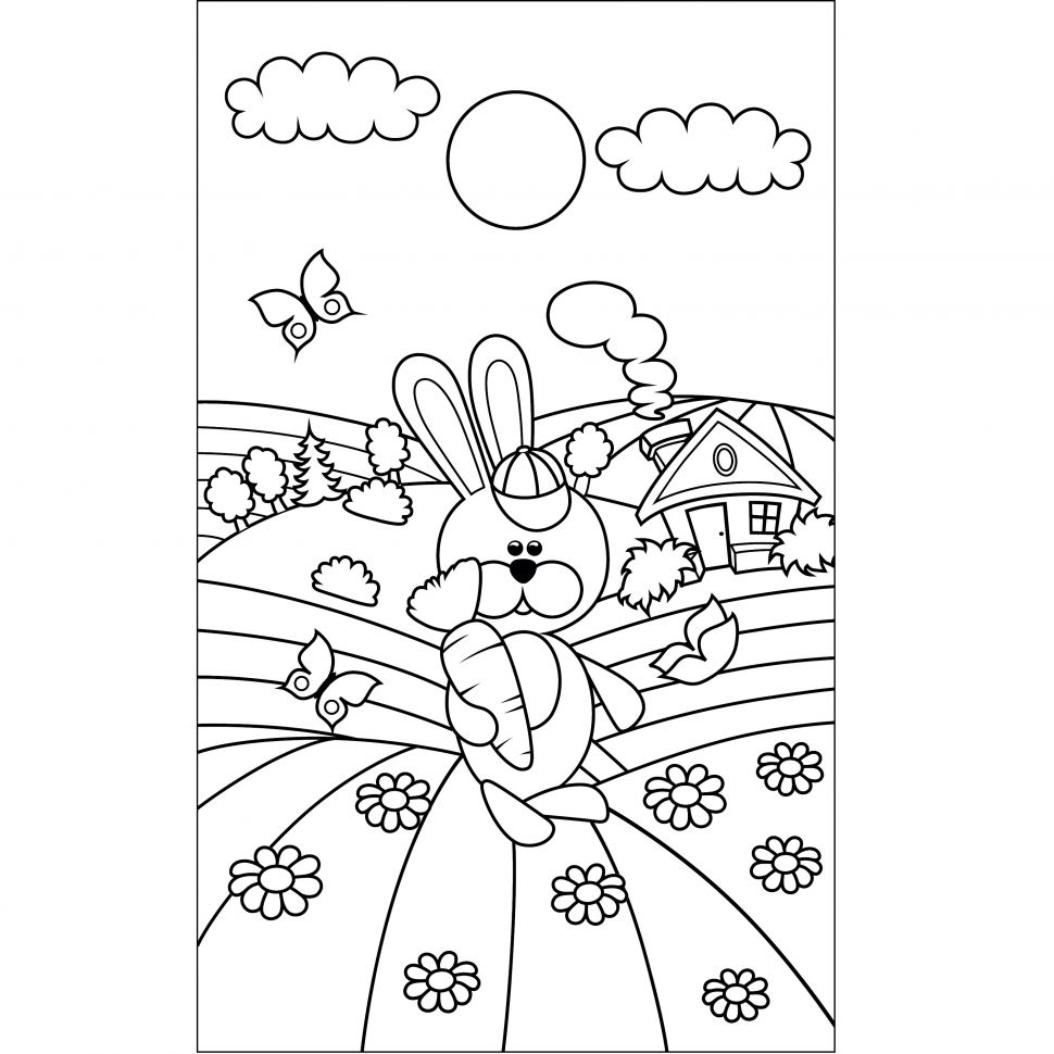 Цветик Холст на подрамнике с эскизом, "Зайчонок", 15х25см фото 1 &mdash; PalitraMastera