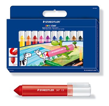 Фломастеры STAEDTLER "Noris Club 347 Mega" 10 цв., толщина линии 1-14мм фото 1 &mdash; PalitraMastera