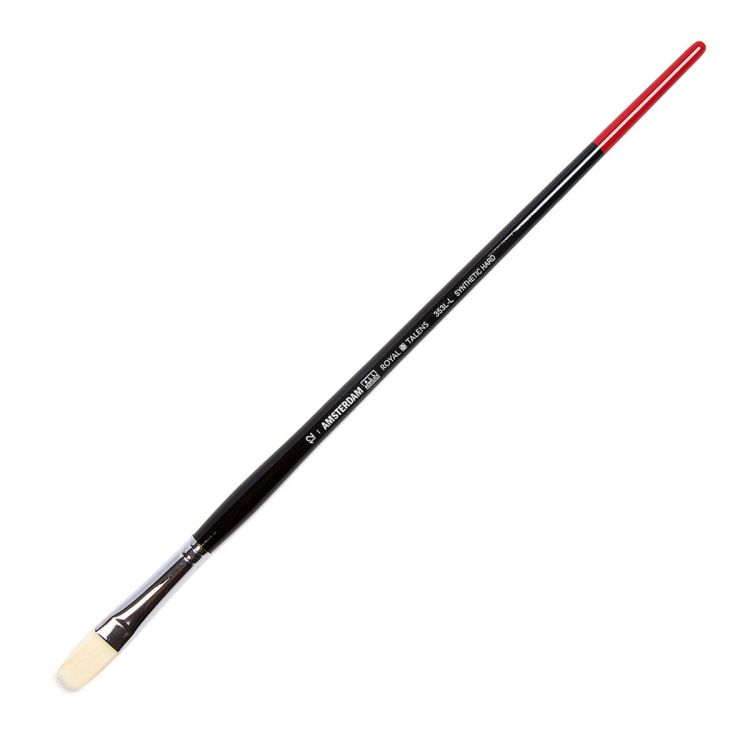 Кисть для акрила Amsterdam 353L жесткая синтетика овальная удлиненная ручка длинная №12 — PalitraMastera