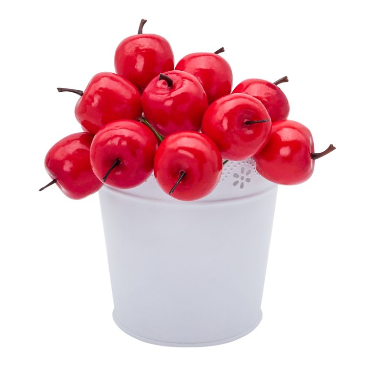 95230 (68316) Яблоко на проволоке 2,5*3*13см, красный, упак/6шт — PalitraMastera