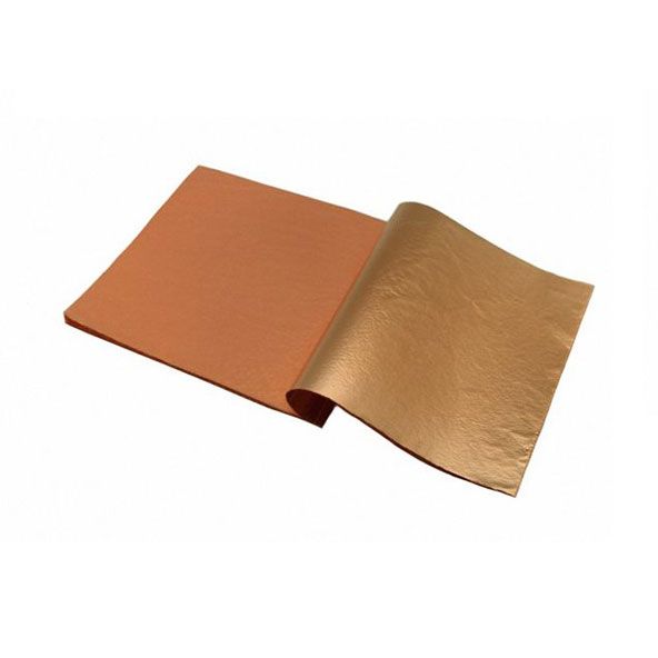 Поталь в листах 14х14 см, цвет - медь, книжка 25 листов DK25203--- фото 1 — PalitraMastera