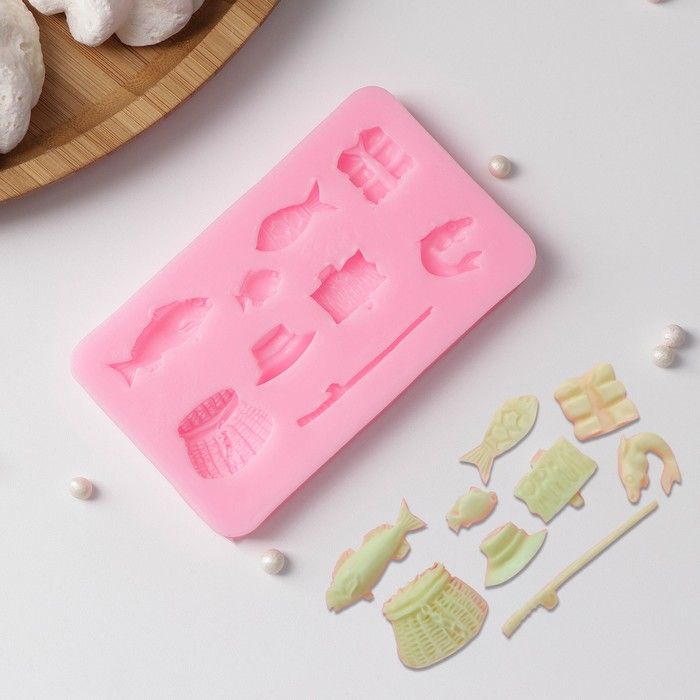 Молд «Рыбалка», 9,75,70,9 см, цвет МИКС — PalitraMastera