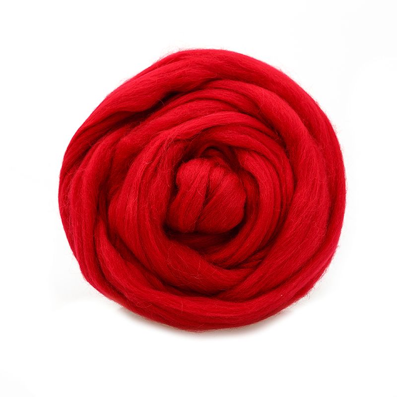 Пряжа ТР ГЛ Полутонкая  для валяния 100% шерсть 100 г,  винный--- фото 1 &mdash; PalitraMastera