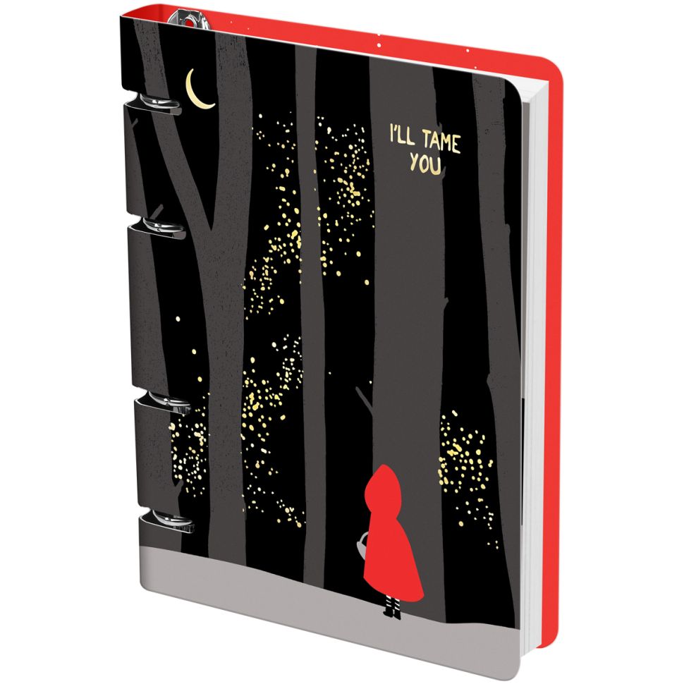 Тетрадь на кольцах А5, 100л., MESHU "Little red", картон, матовая ламинация, тиснение фольгой фото 1 &mdash; PalitraMastera