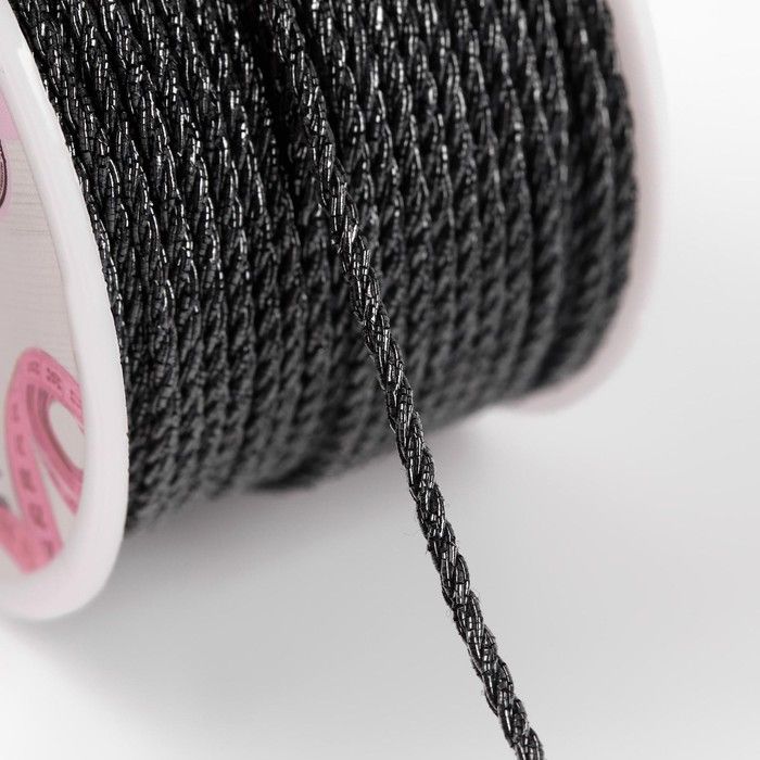 Нить для плетения, d = 2 мм, 25 ± 1 м, цвет графитовый — PalitraMastera