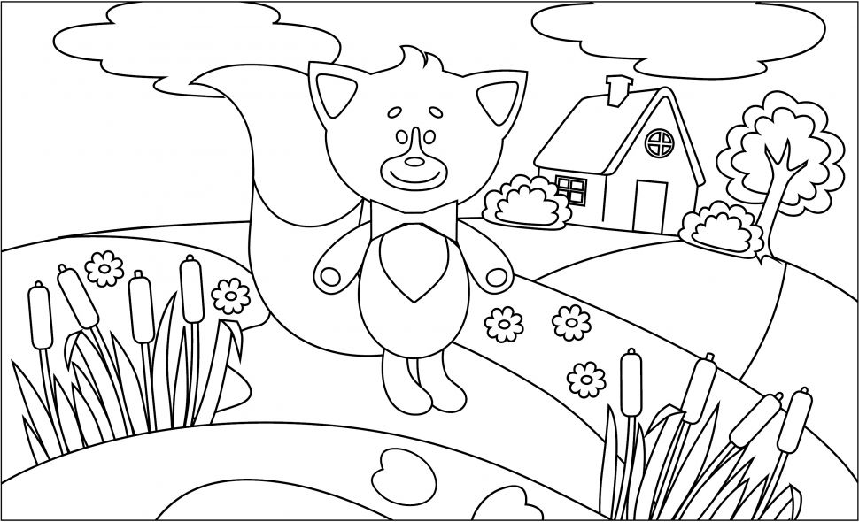 Цветик Холст на подрамнике с эскизом, "Лисенок", 15х25см фото 1 &mdash; PalitraMastera