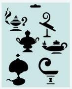 Трафарет пластиковый, чайники, размер 25,5х20,5 см, арт. DK28006 АКЦИЯ!!!--- фото 1 &mdash; PalitraMastera