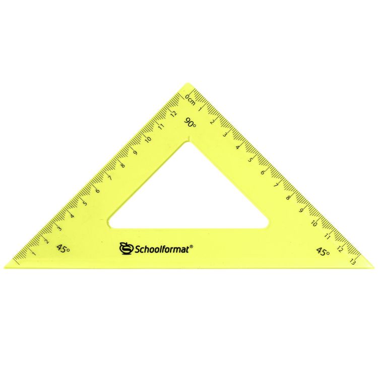 Треугольник Schoolformat 45 гр 14 см пласт. ассорти тониров. с европодвесом — PalitraMastera