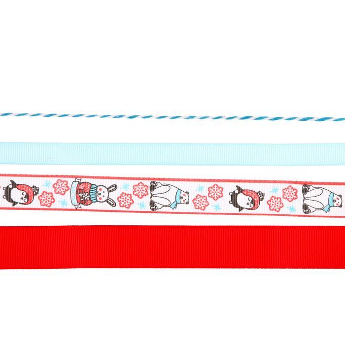 Набор декоративных лент &quot;Снежные истории&quot;, 4 шт х 2 м  1396277 — PalitraMastera