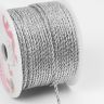 Нить для плетения d = 2 мм, 25 ± 1 м, цвет серебряный фото 2 — PalitraMastera