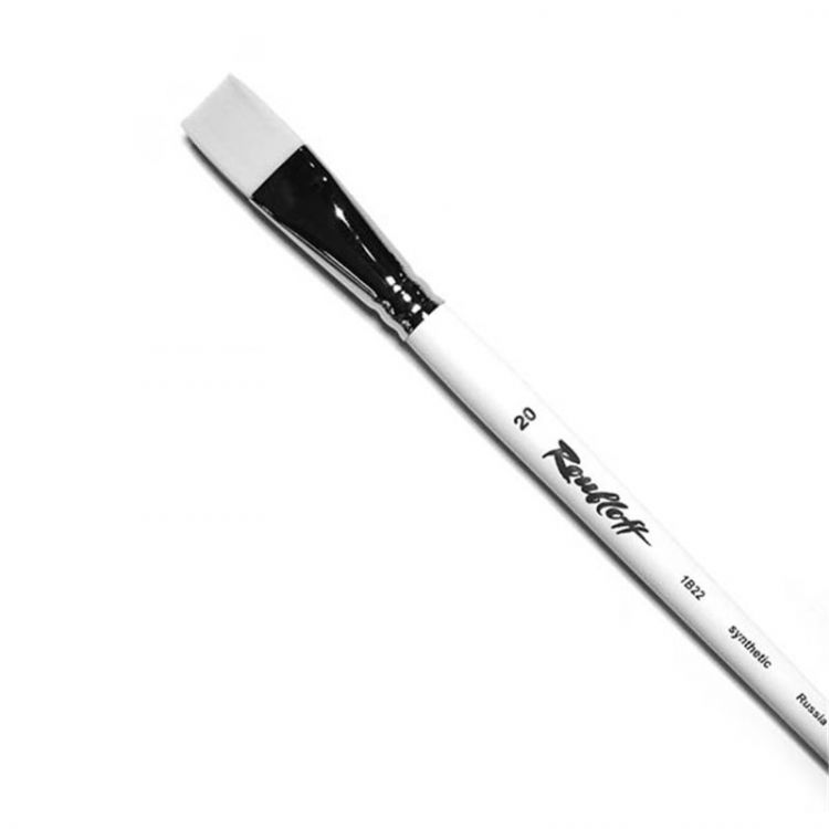 Синтетика под щетину плоская, удл. ручка № 20 /Roubloff /1B22 — PalitraMastera