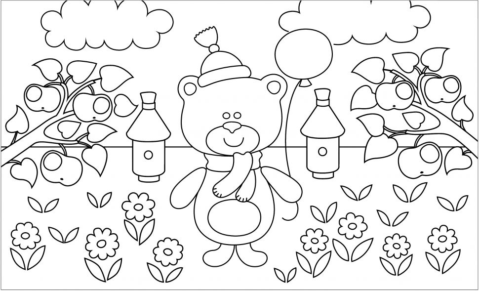 Цветик Холст на подрамнике с эскизом, "Медвежонок", 15х25см фото 1 &mdash; PalitraMastera