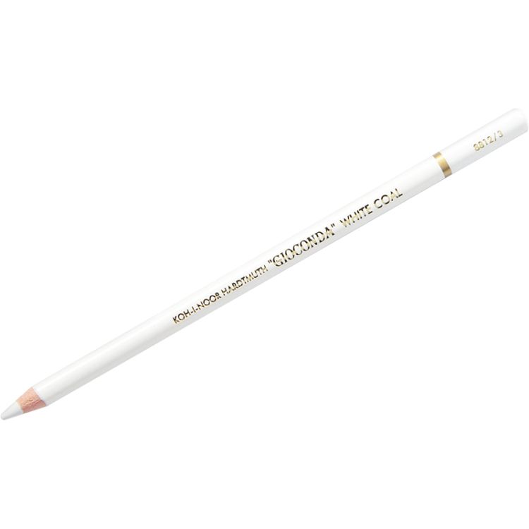 Угольный карандаш Koh-I-Noor "Gioconda Extra 8812" HB, белый, заточен &mdash; PalitraMastera