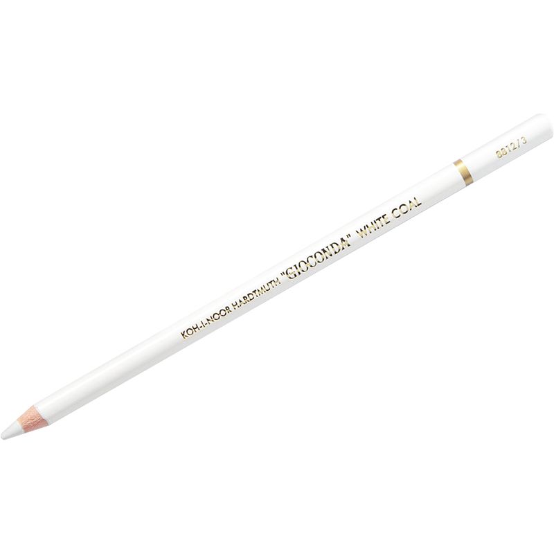 Угольный карандаш Koh-I-Noor "Gioconda Extra 8812" HB, белый, заточен фото 1 &mdash; PalitraMastera