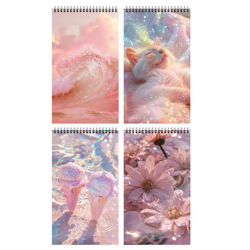 Блокнот А7, 40 л. кл. на гребне Schoolformat БЛЕСТКИ мел. карт., спл. Уф-лак фото 1 &mdash; PalitraMastera