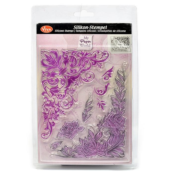 Viva Decor Штампы силиконовые &quot;Цветы-уголки&quot;, 14 x 18 см — PalitraMastera