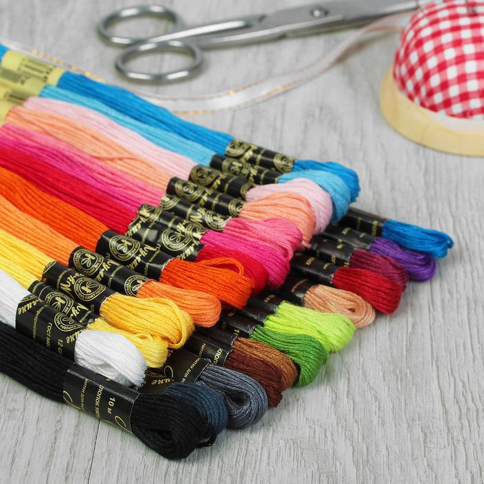 Из Набора ниток мулине «Ленинградское мулине», 10 ± 1 м, 25 шт, цвет МИКС — PalitraMastera