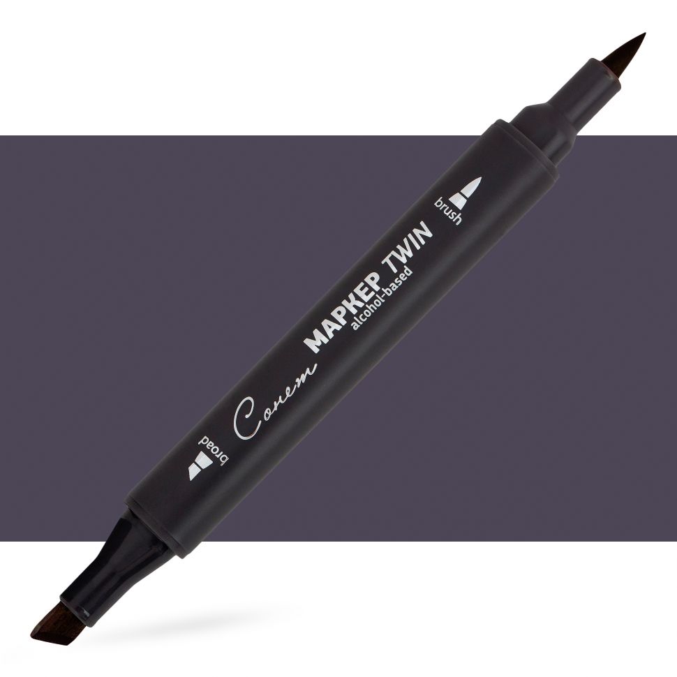 Маркер спиртовой Сонет Twin Brush, сиренево-серый--- фото 1 — PalitraMastera