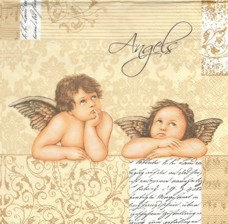 Салфетки - трехслойные, Maki, 1 шт, 33х33 см   .два ангела рафаэля — PalitraMastera