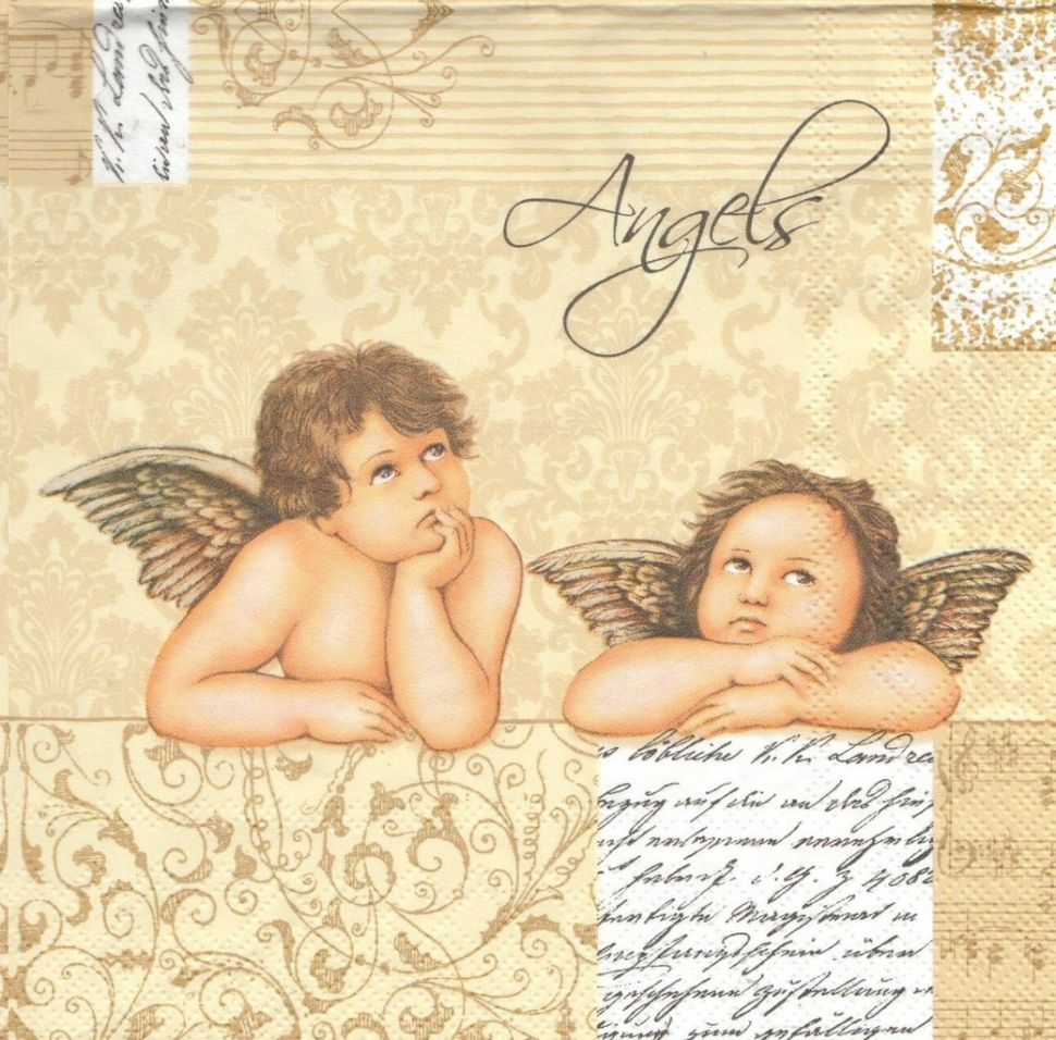 Салфетки - трехслойные, Maki, 1 шт, 33х33 см   .два ангела рафаэля фото 1 &mdash; PalitraMastera