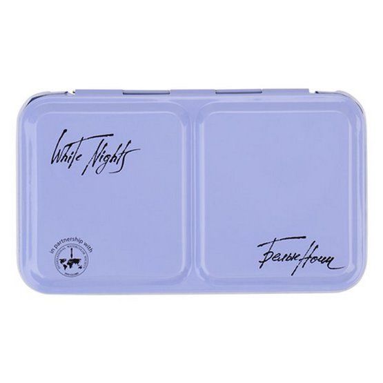 Пенал для акварели Белые Ночи на 12 кювет с палитрой, металл, светло-голубой фото 1 — PalitraMastera