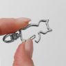 Карабин металлический «Кошка», 42 * 17 мм / 8 * 2,2 мм, 1 шт, цвет серебряный фото 3 — PalitraMastera