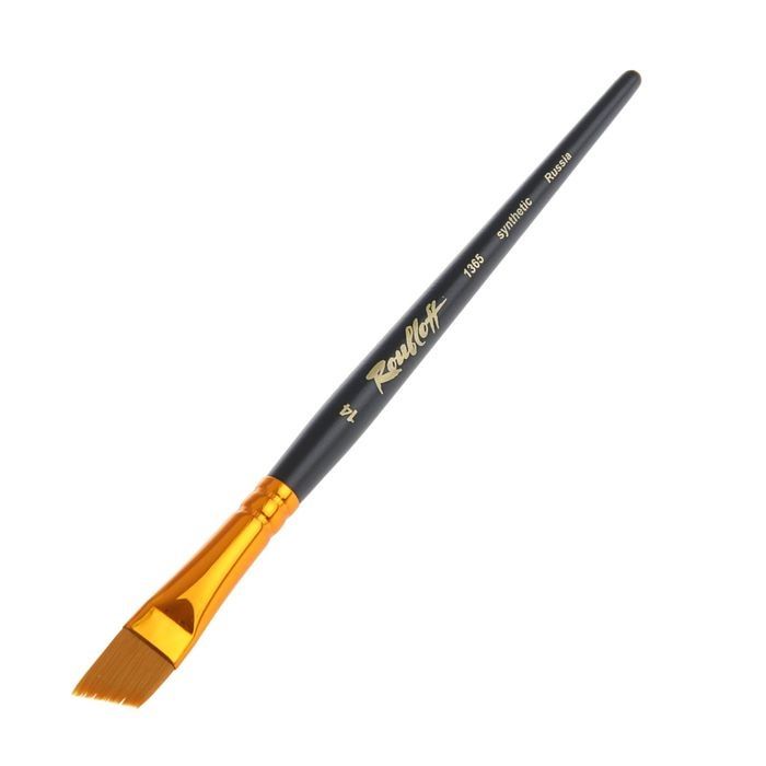 Синтетика наклонная ,кор.черная руч. № 14 /Roubloff /1365 фото 1 — PalitraMastera