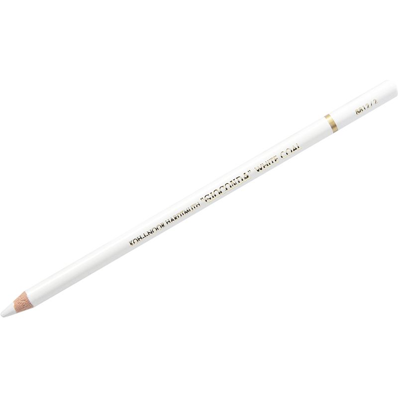 Угольный карандаш Koh-I-Noor "Gioconda Extra 8812" B, белый, заточен фото 1 &mdash; PalitraMastera