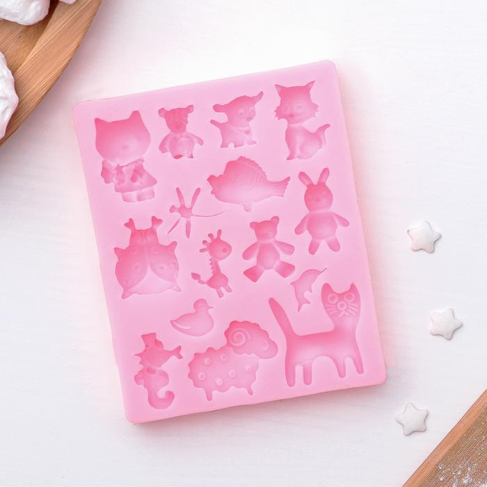 Молд 9,5х7,5х1 см &quot;Зверята&quot; — PalitraMastera