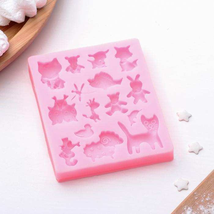 Молд 9,5х7,5х1 см &quot;Зверята&quot; — PalitraMastera