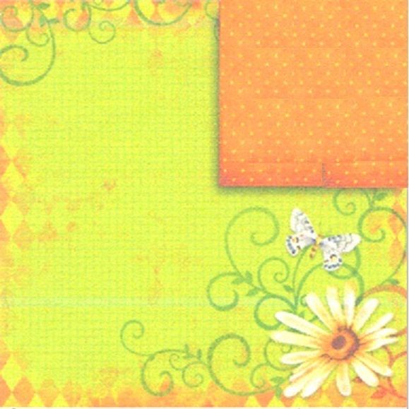 Бумага &quot;Mr.Painter&quot; для скрапбукинга FOP 1 шт. 30,5х30,5 см (190)097 Ромашка — PalitraMastera