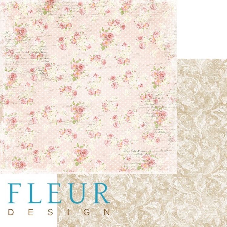 Лист бумаги для скрапбукинга &quot;Цветочная мозаика&quot;, коллекция &quot;Забытое лето&quot;, 30х30, плотность 190 гр, 10 листов в упаковке, FD1005310 — PalitraMastera