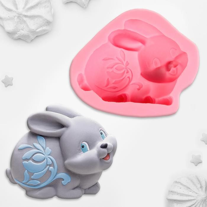 Молд силиконовый 9,5*8 см &quot;Зайчик&quot;--- — PalitraMastera