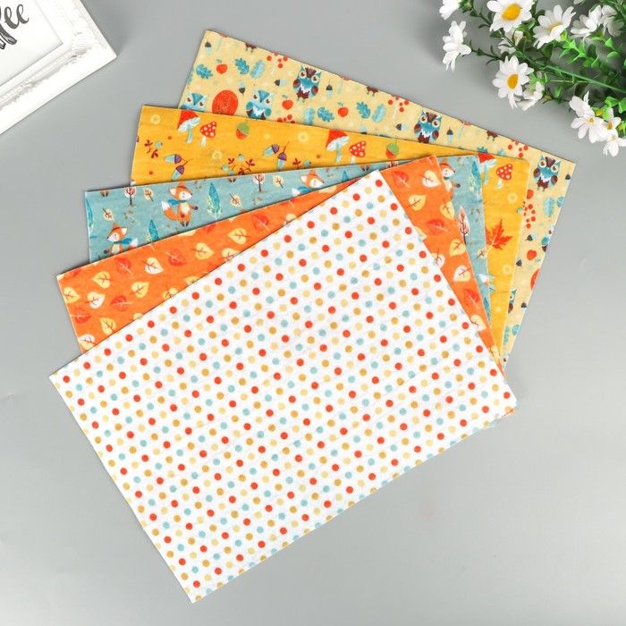 Фетр декоративный "Времена года. Осень" 1 мм, 21х29,7 см (5 шт) 5094095 фото 1 — PalitraMastera