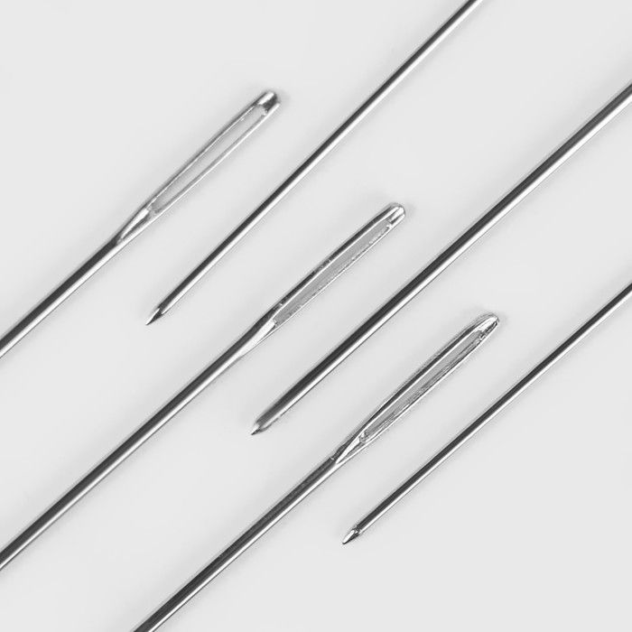 Иглы для вышивания по канве, d = 0,76/0,94/1,05 мм, 3,7 - 4,6 см, 6 шт — PalitraMastera