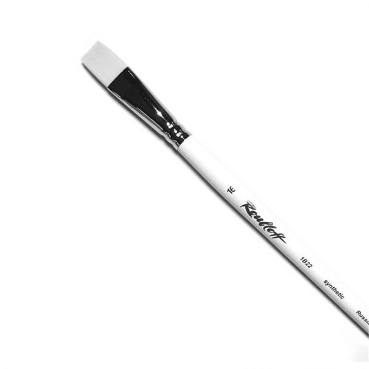 Синтетика под щетину плоская, удл. ручка № 16 /Roubloff /1B22/ЖB2-16,02WБ — PalitraMastera