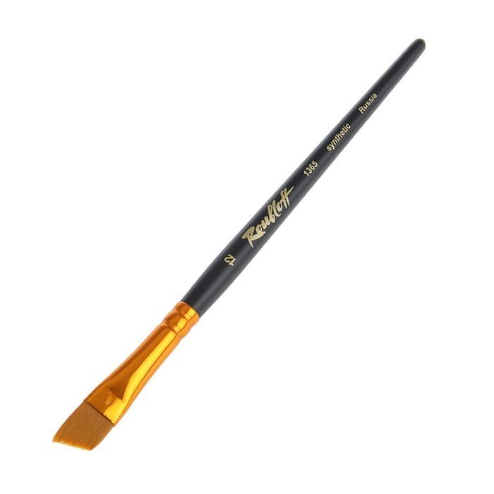 Синтетика наклонная ,кор.черная руч. № 12 /Roubloff /1365 — PalitraMastera