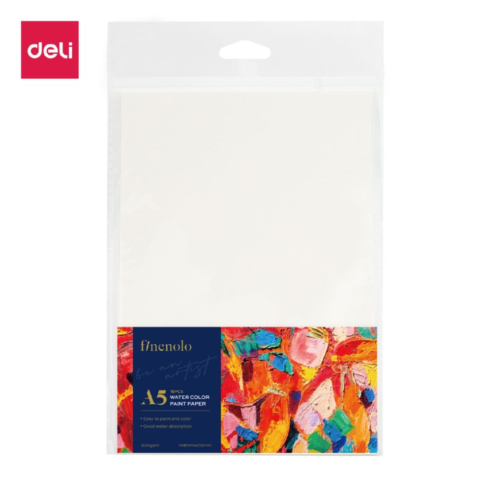 Бумага для акварели Finenolo 300г/м2 (целлюлоза) A5 16 листов в пластиковой упаковке фото 1 — PalitraMastera