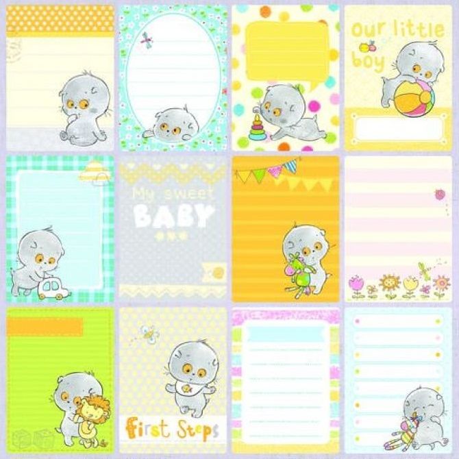 Бумага для скрапбукинга 30,5х30,5 см 190 гр/м односторон Веселое детство Чудесные мгновения (10 шт*уп) фото 1 &mdash; PalitraMastera